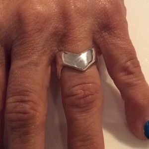 Sterling Silver Chevron Style Ring